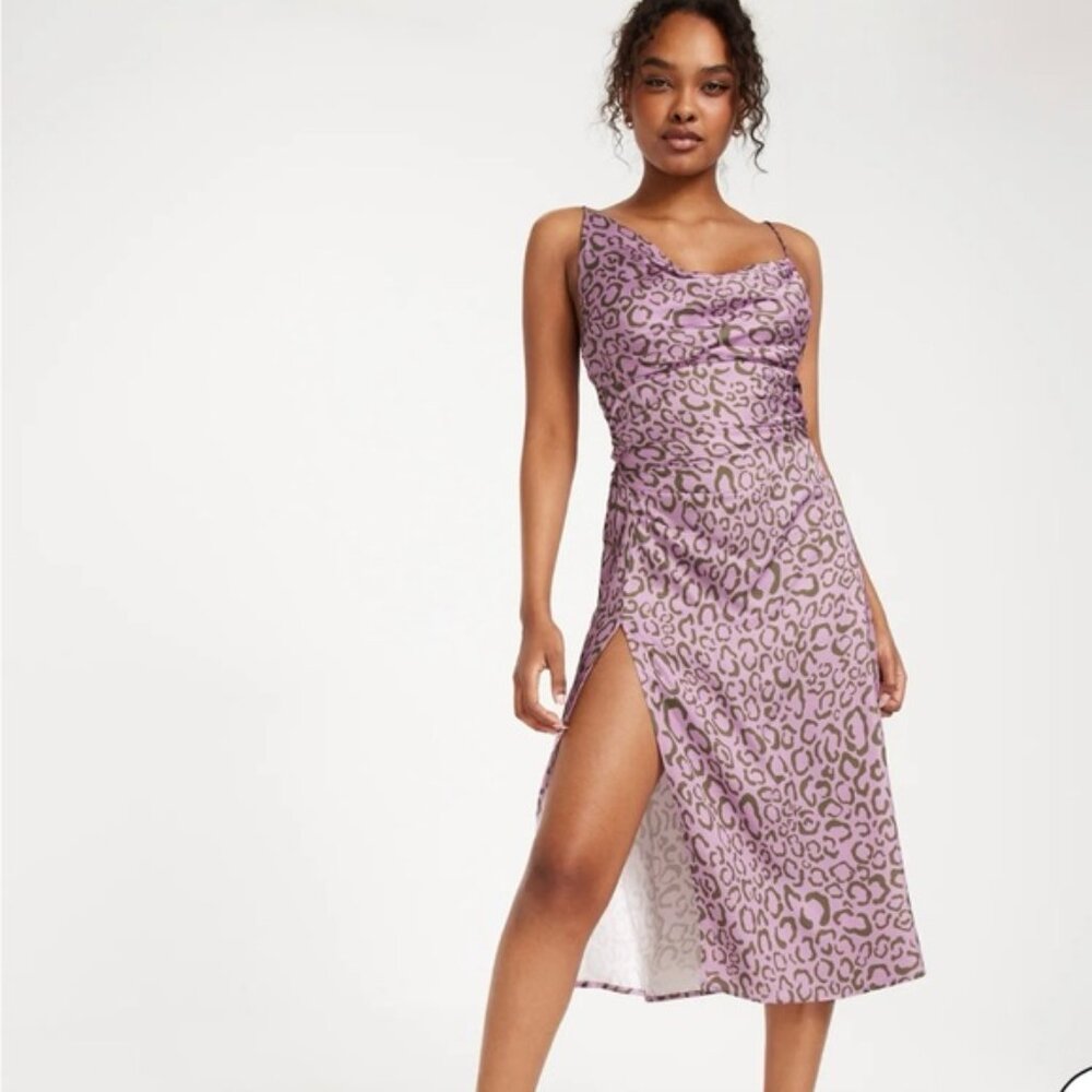 For Love And Lemons NWOT June Midi Dress Lavender Print